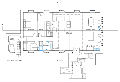 Church Conversion, Swinton, Scottish Borders Ground Floor Plan)